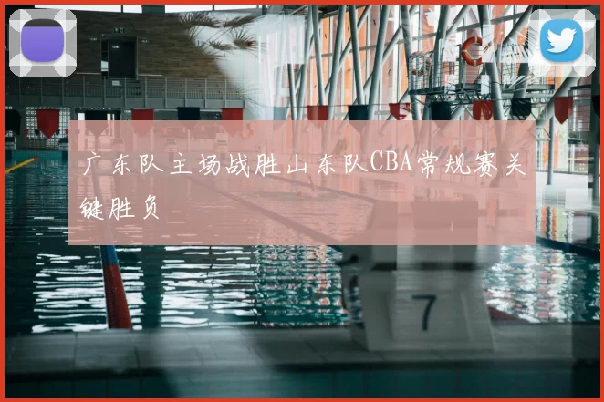 广东队主场战胜山东队CBA常规赛关键胜负