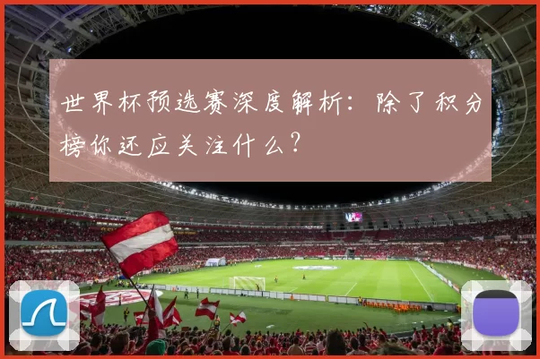 世界杯预选赛深度解析：除了积分榜你还应关注什么？