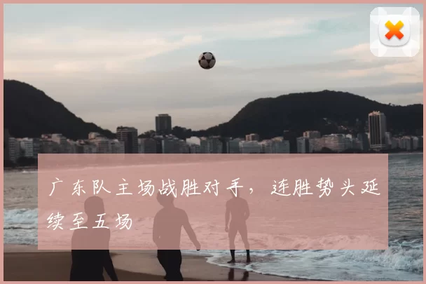 广东队主场战胜对手,连胜势头延续至五场